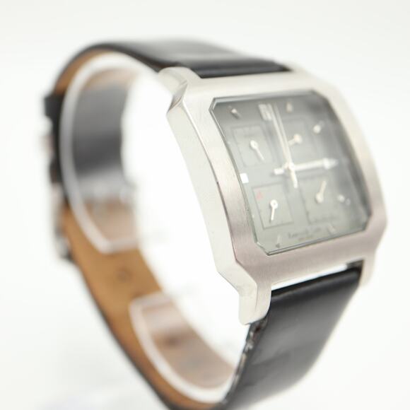 Kenneth Cole Full Calendar Unisex Watch 33mm Green Gray Square Dial New Battery - Picture 9 of 16